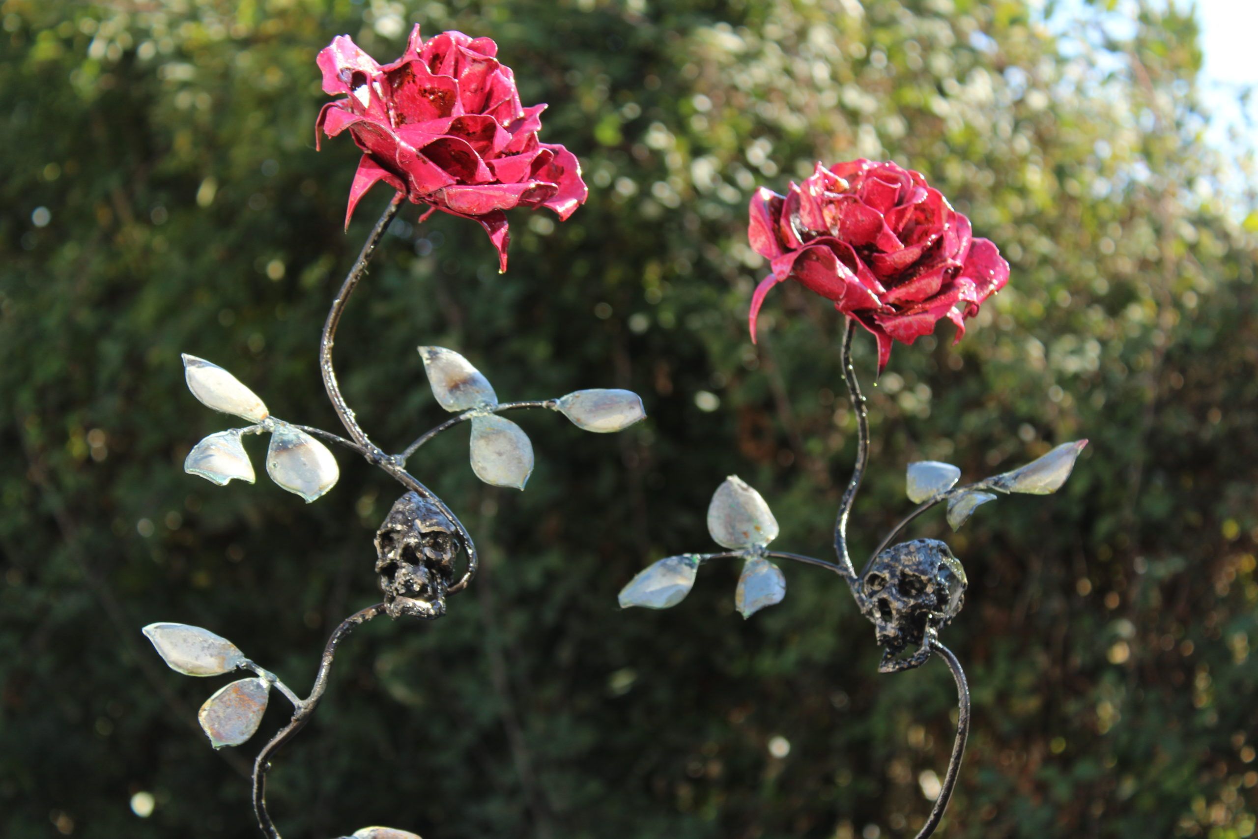 Roses en métal